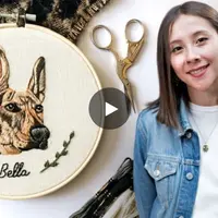 Вышитые портреты животных. Рисование иглой для начинающих