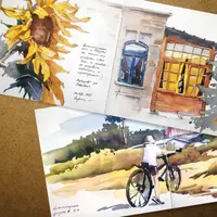 Разворот скетчбука