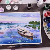 Пейзажи гуашью