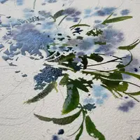 Букет незабудок акварелью