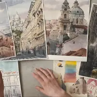 Акварель. Городские пейзажи