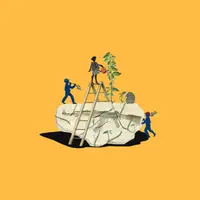 Винтажная журнальная иллюстрация. Цифровой коллаж