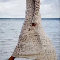 Атлантика. Видео МК по вязанию платья спицами