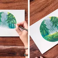 Рисование атмосферных пейзажей гуашью