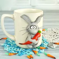 Марафон для новичков по изготовлению кружек с декором из полимерной глины