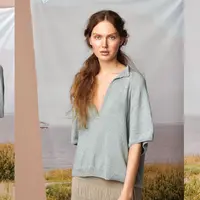 Стильная льняная блуза оверсайз Chamomile