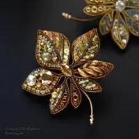 Брошь Осенний лист