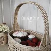 МК ажурной пасхальной корзины