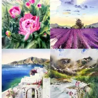 Видеоуроки по подписке. Акварель