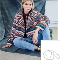 Куртка-жакет из жаккарда №116, шерстяная куртка с большим воротником №113, куртка из стёганого вельвета №108 A