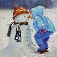 Новогодний видеокурс маслом