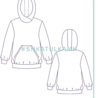 Детская толстовка большого объема KH120321. Рост 92-164