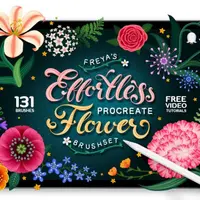 131 Effortless Flower Brushes. Кисти для Procreate