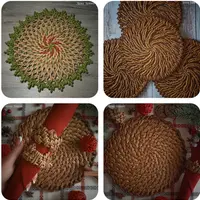 Плетение салфеток и колец из бумажной лозы