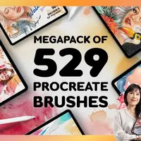 Большой набор кистей Procreate Brush Megapack