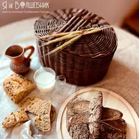 Плетеная хлебница из бумажной лозы