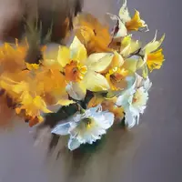 Нарциссы пастелью