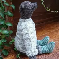 Вязаный спицами медведь Myrtil