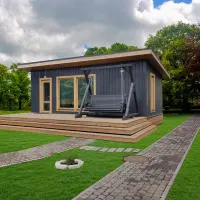 Каркасный мини-дом 8х4м с террасой 8х3м