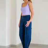 Брюки карго Аквамарин