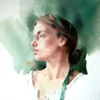 Портрет девушки. Акварель