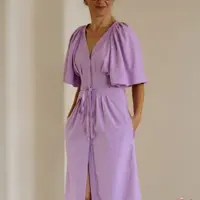 Платье с объемными рукавами Жасмин