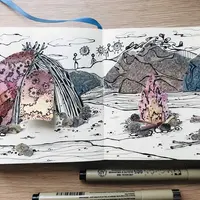 Первобытное искусство. 1 блок из курса "Первые шаги в историю искусств. Скетчбук"