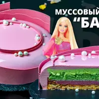 Муссовый торт Барби