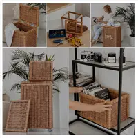 Короб на каркасе из бумажной лозы