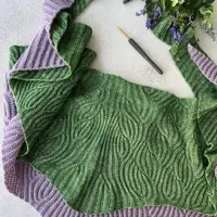 Мастер-класс по вязанию шали-бактуса крючком «Акварель»