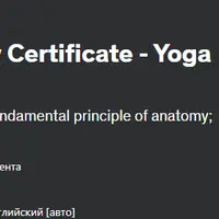 Сертификат по анатомии и физиологии йоги