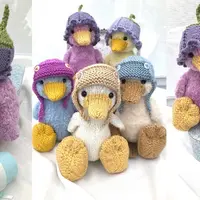 Вязаный спицами утёнок Dorsey