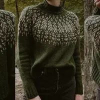 Пуловер с жаккардовой кокеткой Abeline