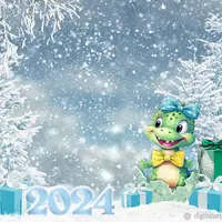 Фотошаблон и календарь «Год дракона» №1