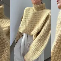 Свитер оверсайз Waffle Loop Roll Neck