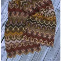 Шарф Лисьи лапки спицами