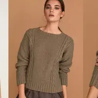 Пуловер с косами Camel