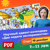 Научный адвент-календарь «Две недели экспериментов»