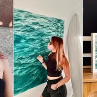 Реалистичное море акварелью