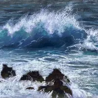 Пасмурное море. Волна