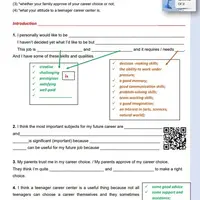 Обучающие материалы для подготовки к ОГЭ по английскому: Future Job and Career Choice