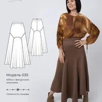 Юбка с фигурными клиньями