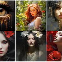 Портрет маслом по референсам нейросети