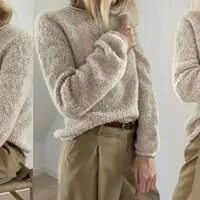 Простой пуловер-букле Plain Yoke