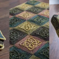 Вязаный спицами плед Iona