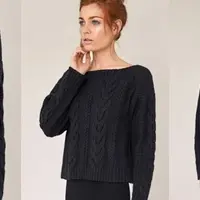 Пуловер с косами Model