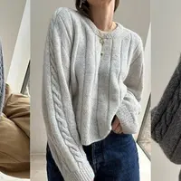 Свитер с плечом-погоном Braidy Loop