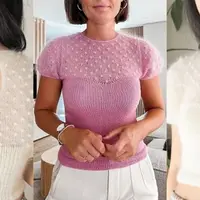 Мохеровый топ спицами Eloise top