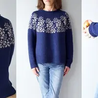 Жаккардовый пуловер с цветами Lauren