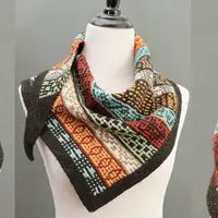 Мозаичная шаль спицами Multifarious Too